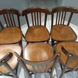 Suite of 6 Chairs of vintage Bistrot 1960