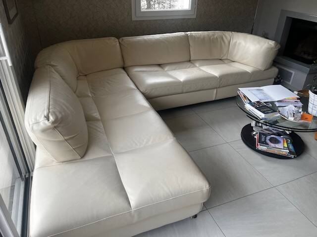 Corner sofa friends Roche Bobois in leather