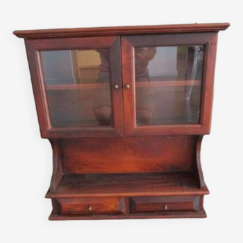 old wooden wall display case