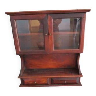 old wooden wall display case
