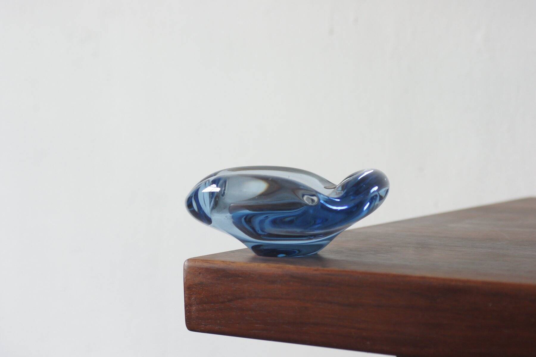 Glass ashtray by Lütken for Holmegaard, 1950s, set of 2