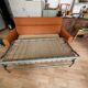 Vintage orange convertible sofa