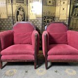 Pair of armchairs bergères Art Deco period
