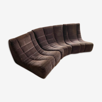 Gilda Michel Ducaroy velvet angle sofa for Ligne Roset