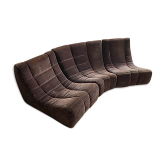 Gilda Michel Ducaroy velvet angle sofa for Ligne Roset