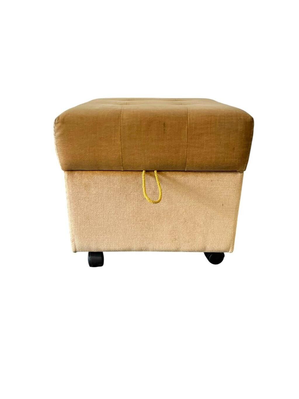 Vintage pouffe / footstool with storage space