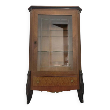 Vintage display cabinet in rosewood veneer