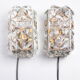 Large gold-plated & crystal glass flush mount light from kinkeldey, 1970s