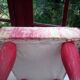 Pouf, footstool toile de jouy