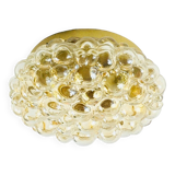 Large Amber Bubble Glass Ceiling Light by Helena Tynell for Limburg, Germany, 1960s