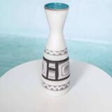 Vintage vase W-Germany flowers from the 1960s, natural boho tones.