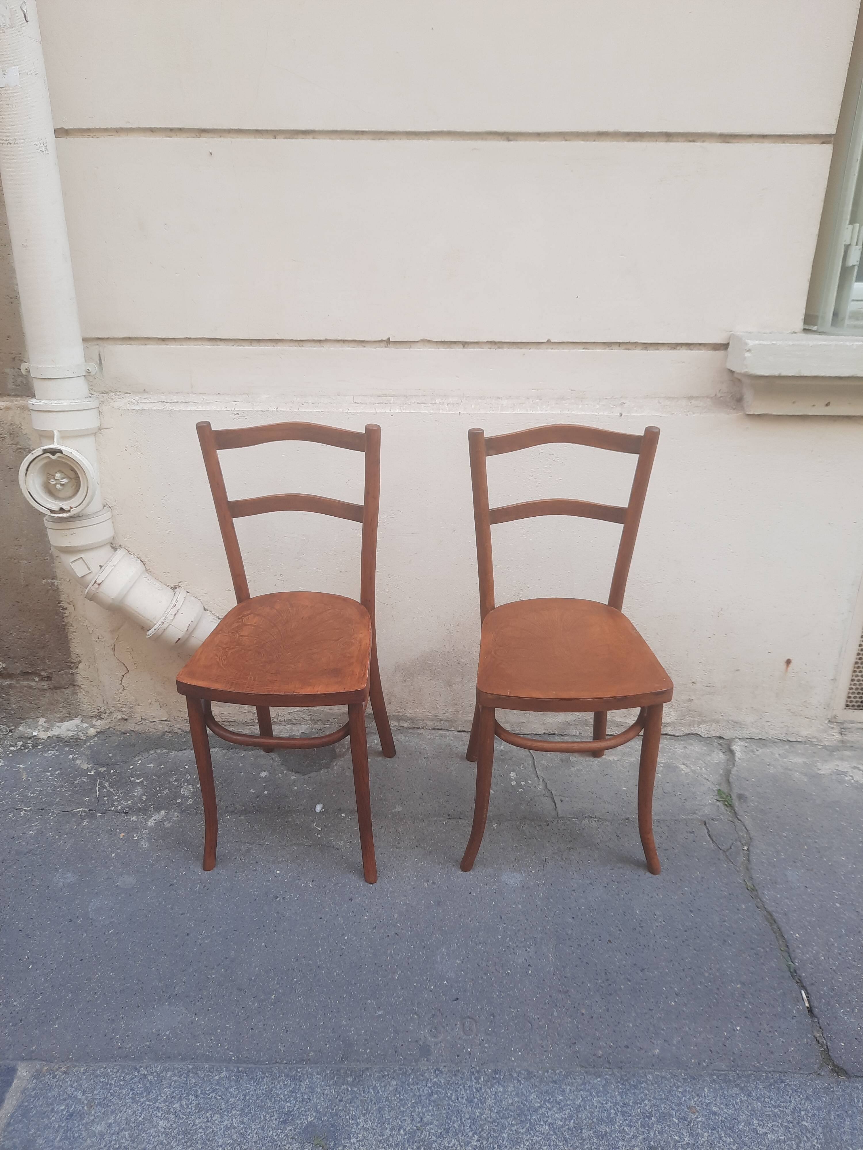 Pair of bistro chairs