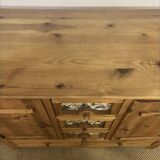 Commode en pitchpin massif vintage