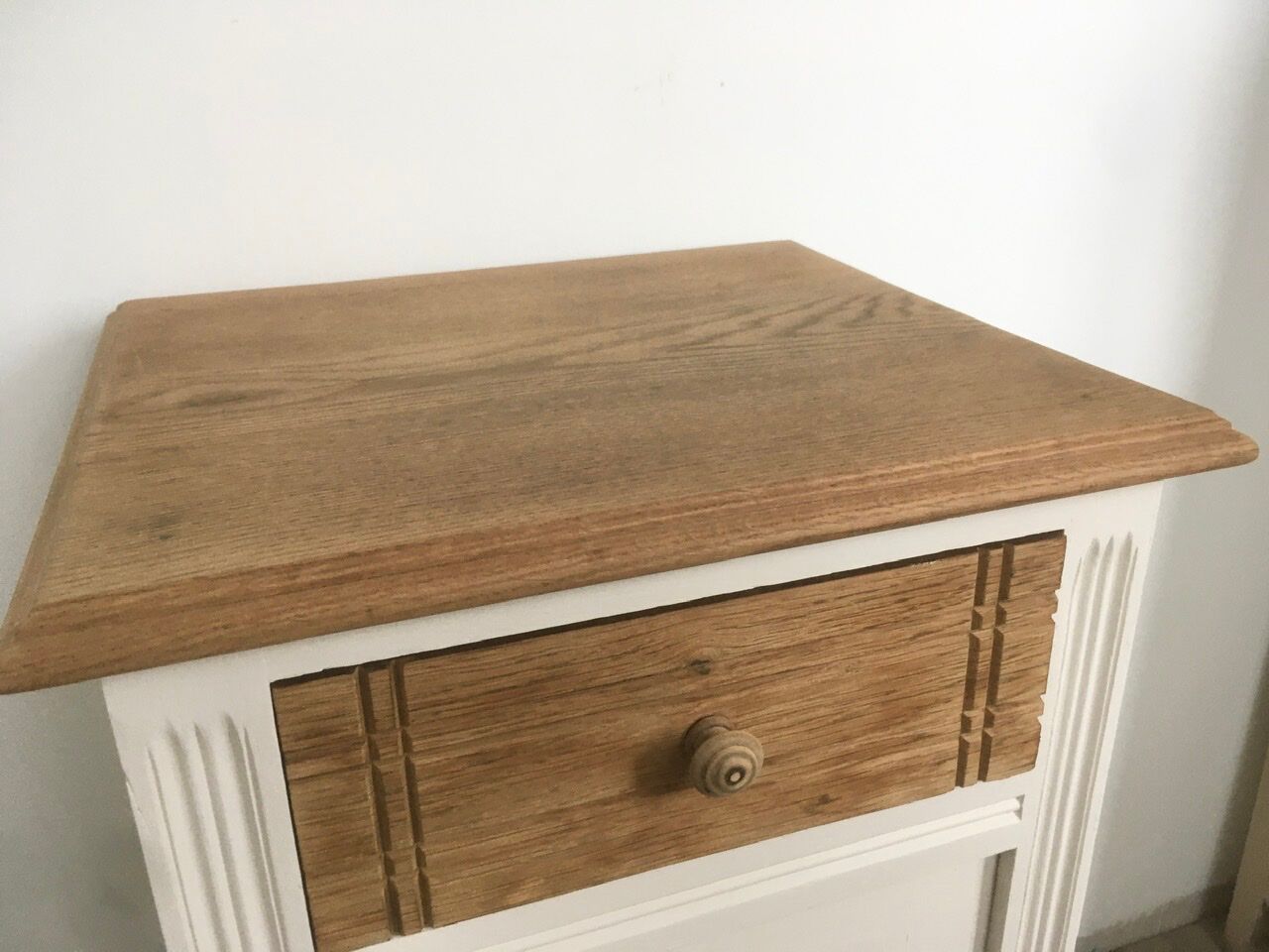 Old wooden bedside