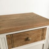 Old wooden bedside