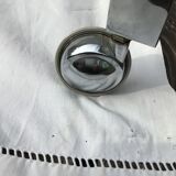 Rolling service chrome smoked glass dark grey