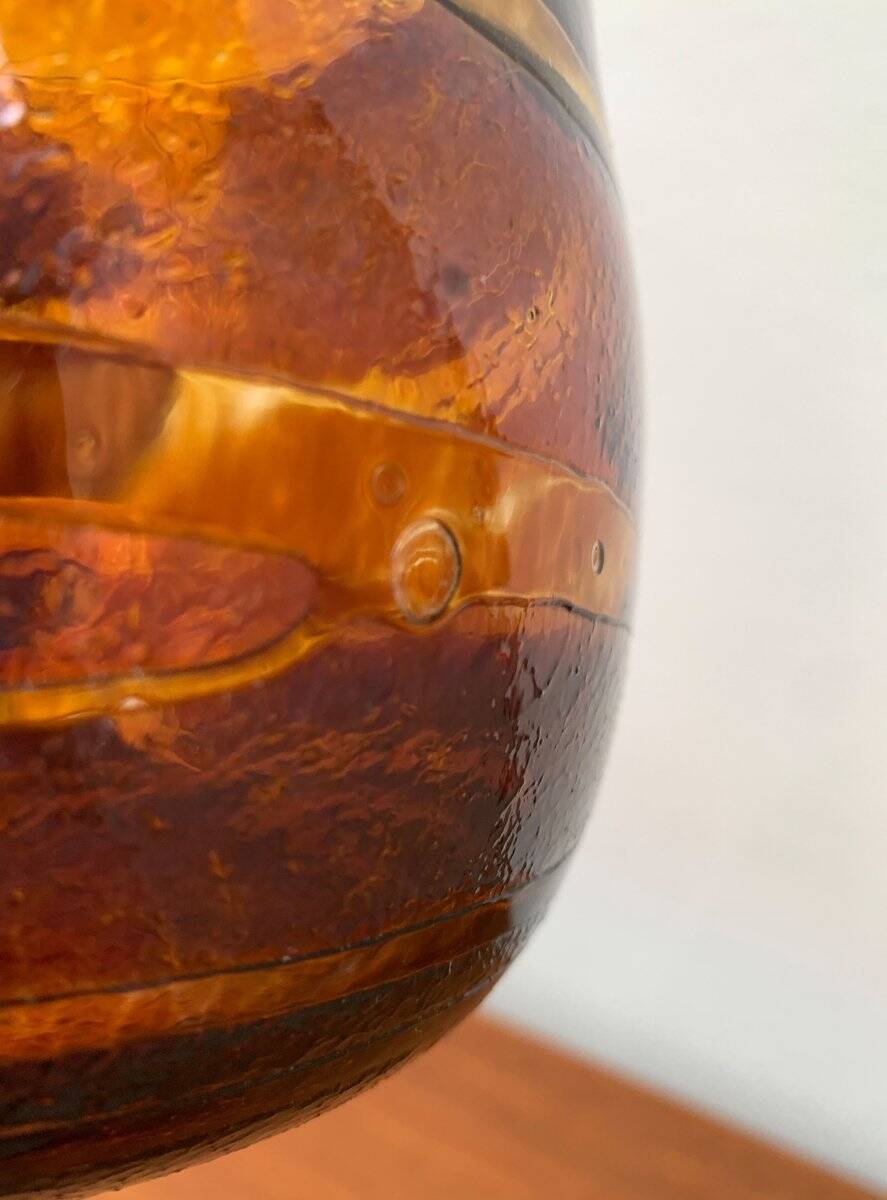 Vintage Swedish glass vase by Milan Vobruba for Gusum Sweden