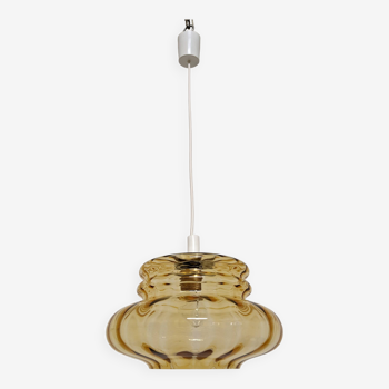 Amber crystal pendant lamp from the 60s/70s