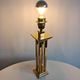 Hollywood Regency table lamp in gilded brass in the style of Willy Rizzo from the 1960s.