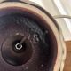 West Germany ceramic lamp and pleated lampshade