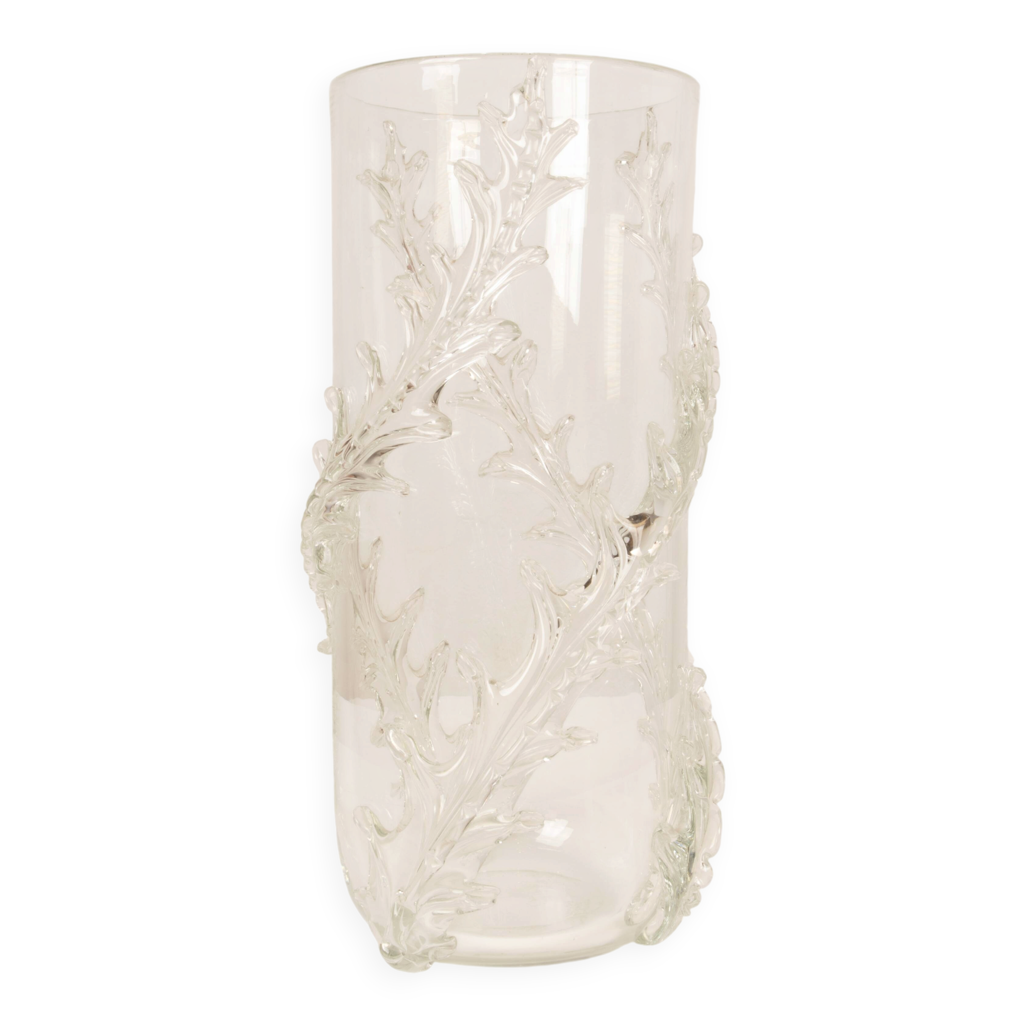 Rare monumental Piumato vase by Barovier & Toso, 1940s