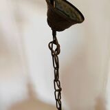 Suspension nacre et laiton, motifs fleuris