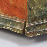 Armoire de mariée peinte à l'art populaire