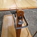 Vintage Textable folding rolling serving cart from the 1960s-70s