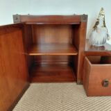 Small vintage Roche Bobois piece of furniture in Asian-style wood.