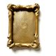 Antique art nouveau gilded wooden frame  11.5 cm x 8.5 cm convex glass