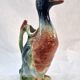 Zoomorphic pitcher barbotine Saint Clément Mallard Duck A028