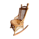 Rocking-chair / vintage rocking chair made of wood and wicker
