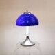 Vintage blue acrylic and chrome mushroom table lamp - Germany Space Age