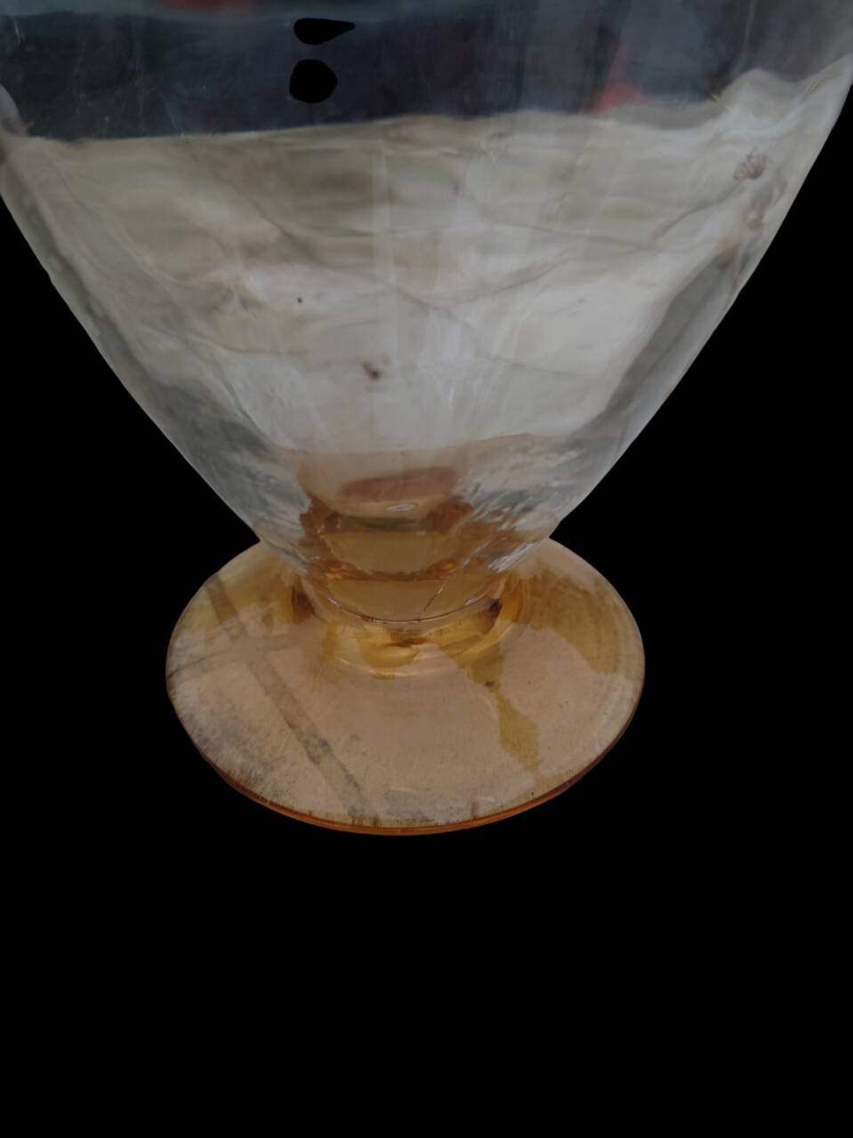 Amber liquor service 1930 glass and faceted carafe