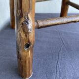 Chestnut and bamboo stool