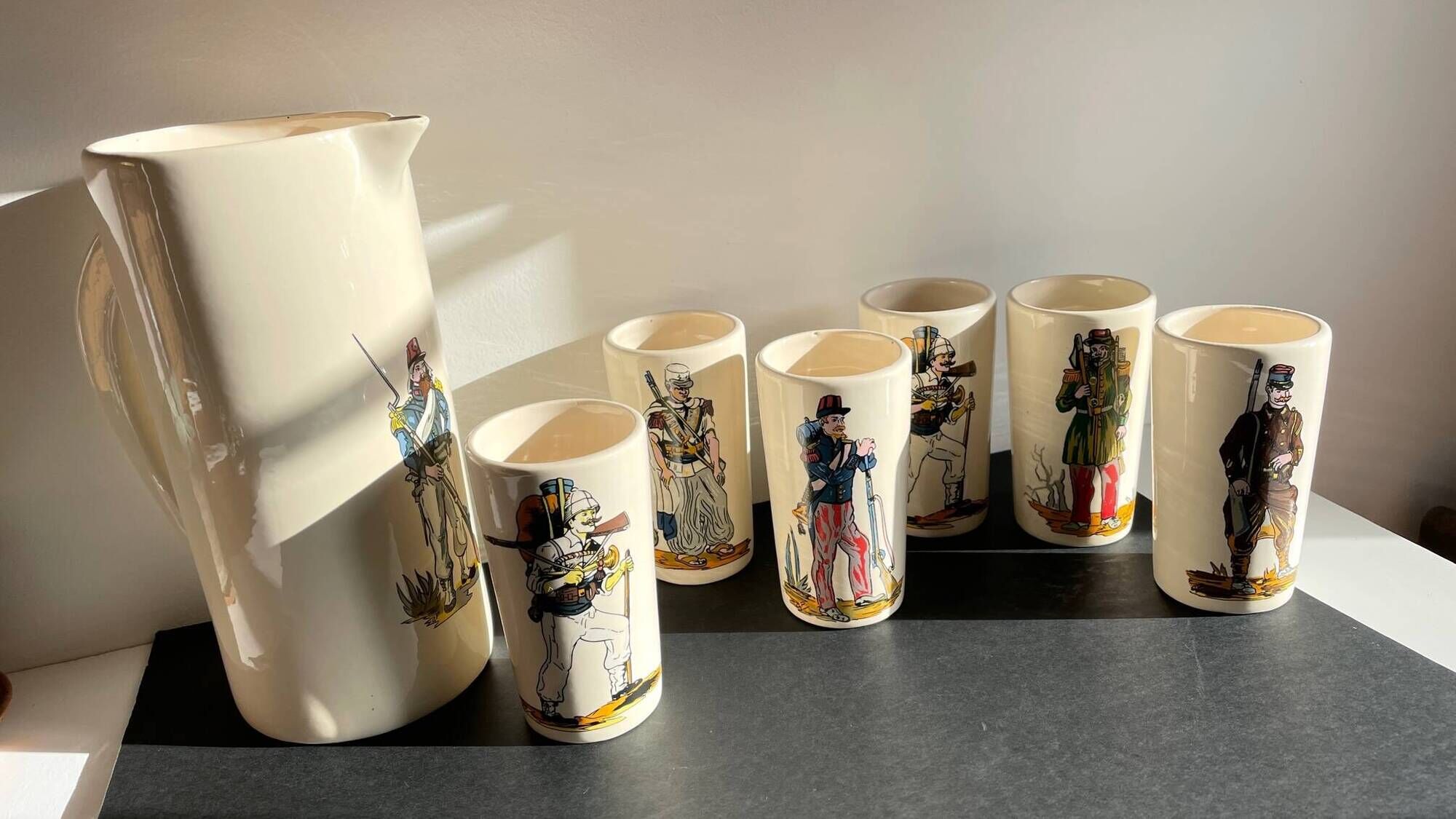 Vintage ceramic orangeade set