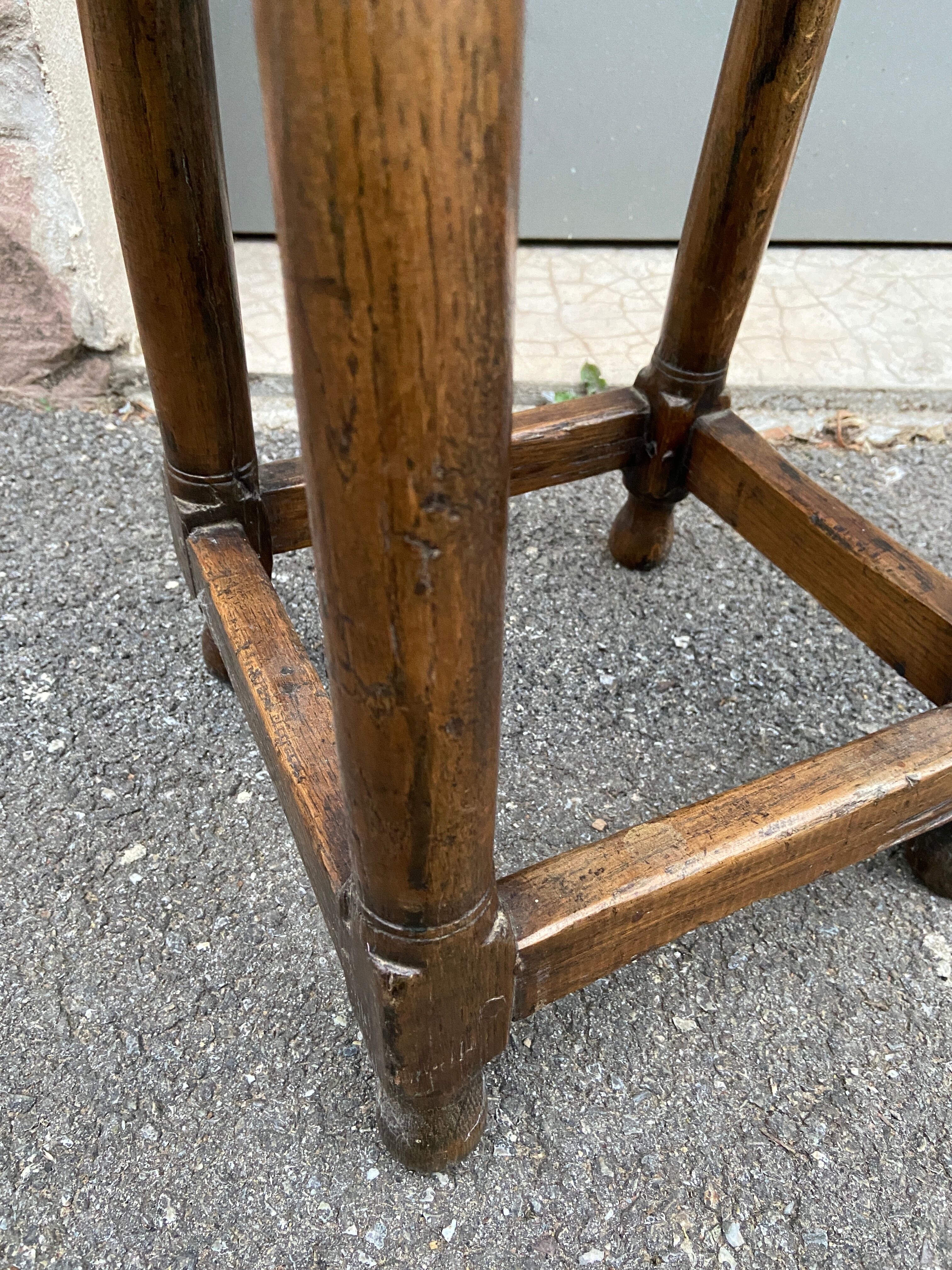 Sellette porte plantes rustique chêne