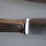 12 art deco table knives silver metal 25 cm monogram AR