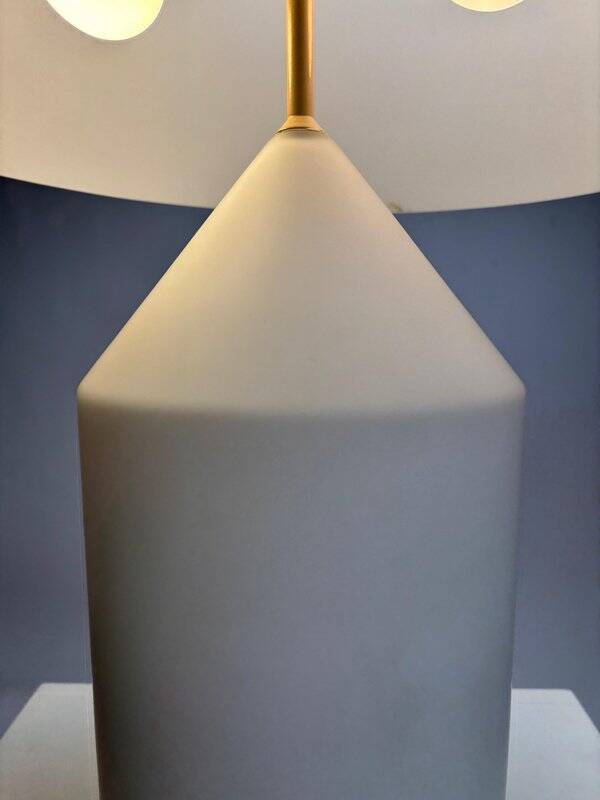 Glass Table Lamp Atollo 235 attributed to Vico Magistretti for Oluce, 1970s