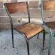 6 chaises école dépareillées industrielle école vintage collectivités Mullca
