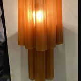 Large Terracotta colored Glass Sconces Set of 2