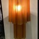 Grandes Appliques en Verre Couleur Terre Cuite Lot de 2