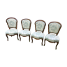 Suite de 4 chaises Louis XV noyer