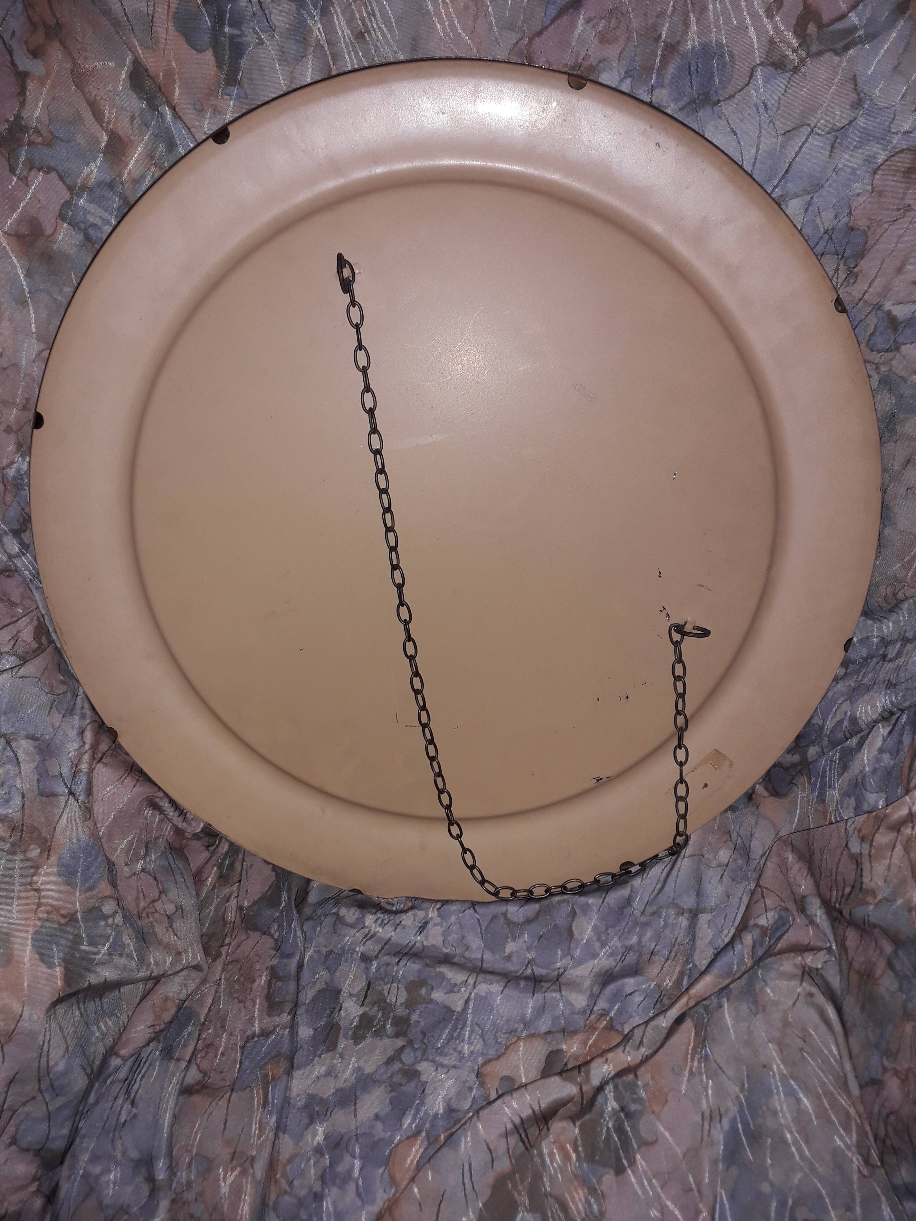 Mirror witch bulging brass 48x48cm