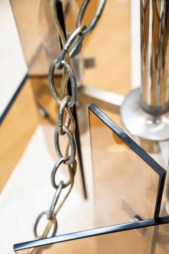 Orange glass lamps six bulbs