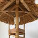 Bamboo and straw floor lamp 1980
