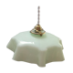 Old opaline suspension rises/falls green 1930 Art Deco