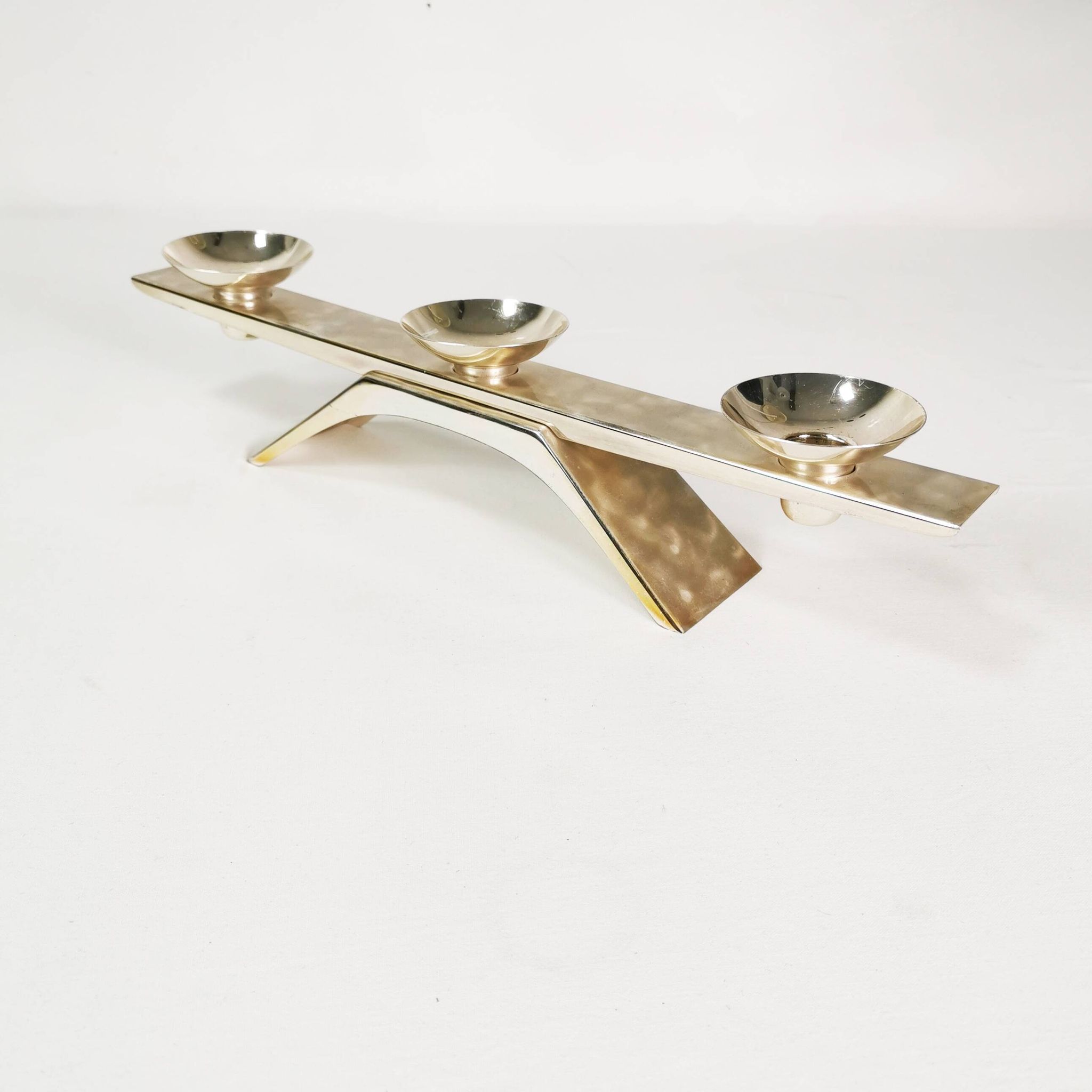 Mid Century Candlestick, WMF, designed by Kurt Radke, 1960s.