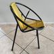 Children's armchair of the 50s in metal and scoubidou