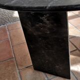 Round gray marble dining room table 70s/80s vintage